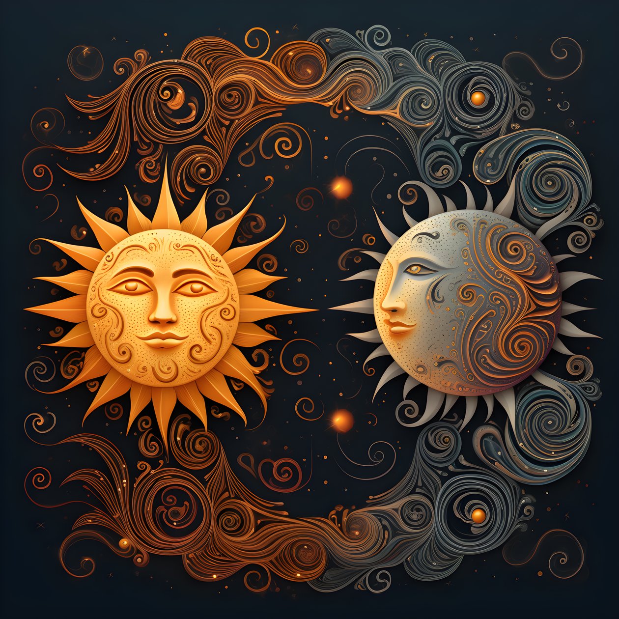 Sonne und Mond 1 von Kurt Heppke