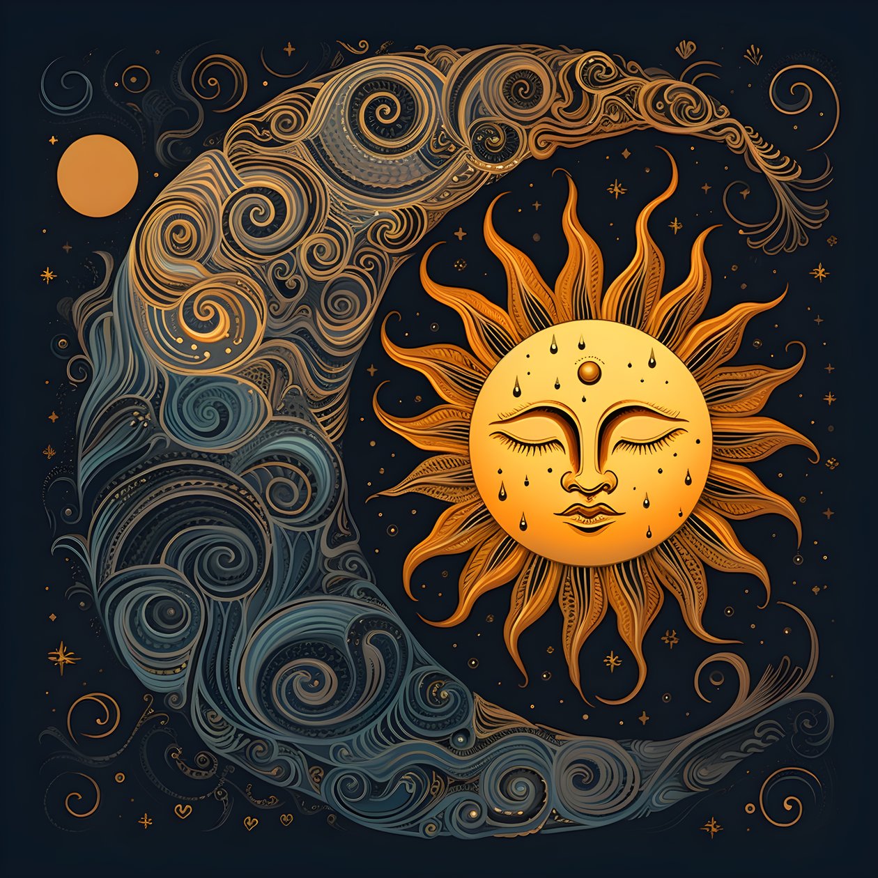 Sonne und Mond 2 von Kurt Heppke