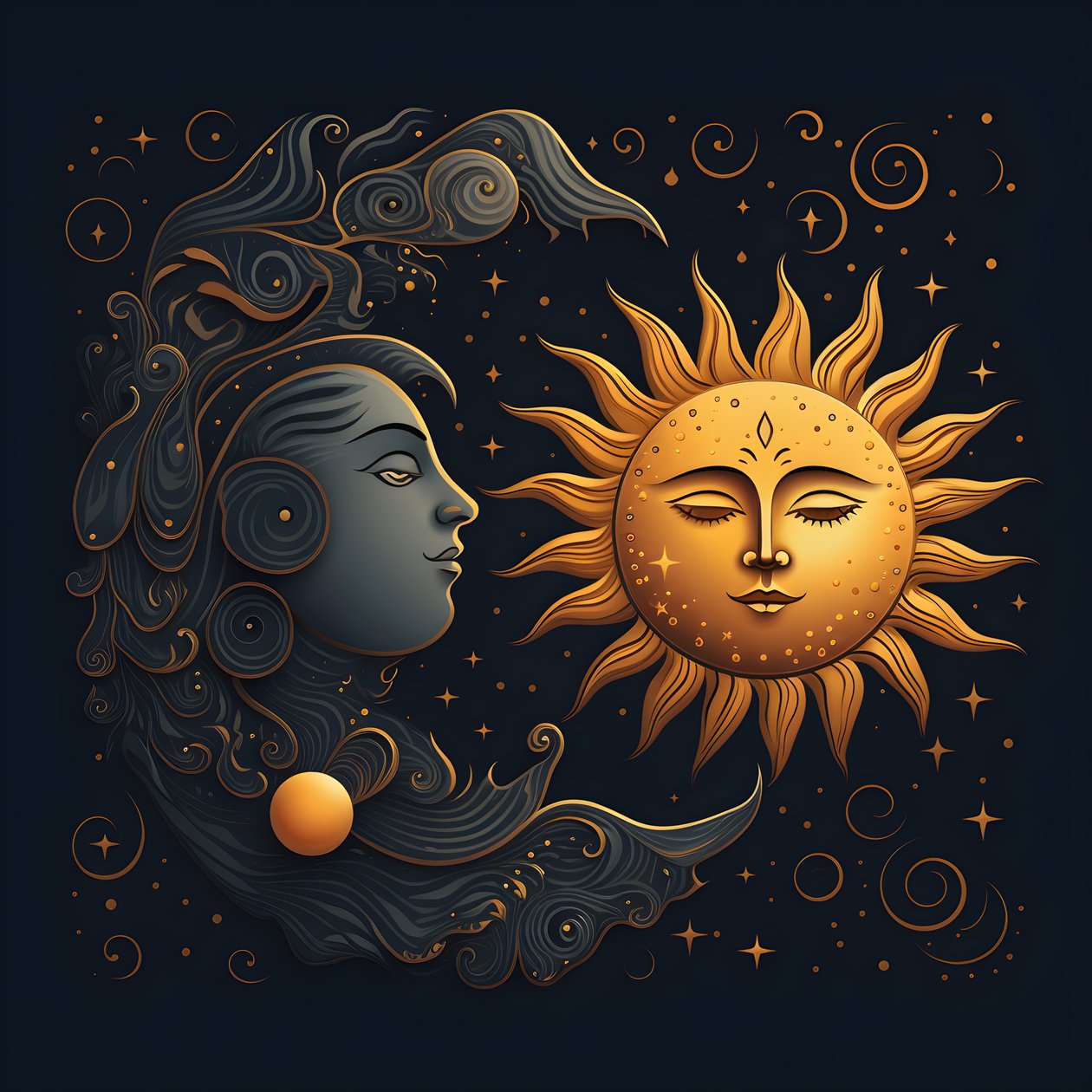 Sonne und Mond 4 von Kurt Heppke