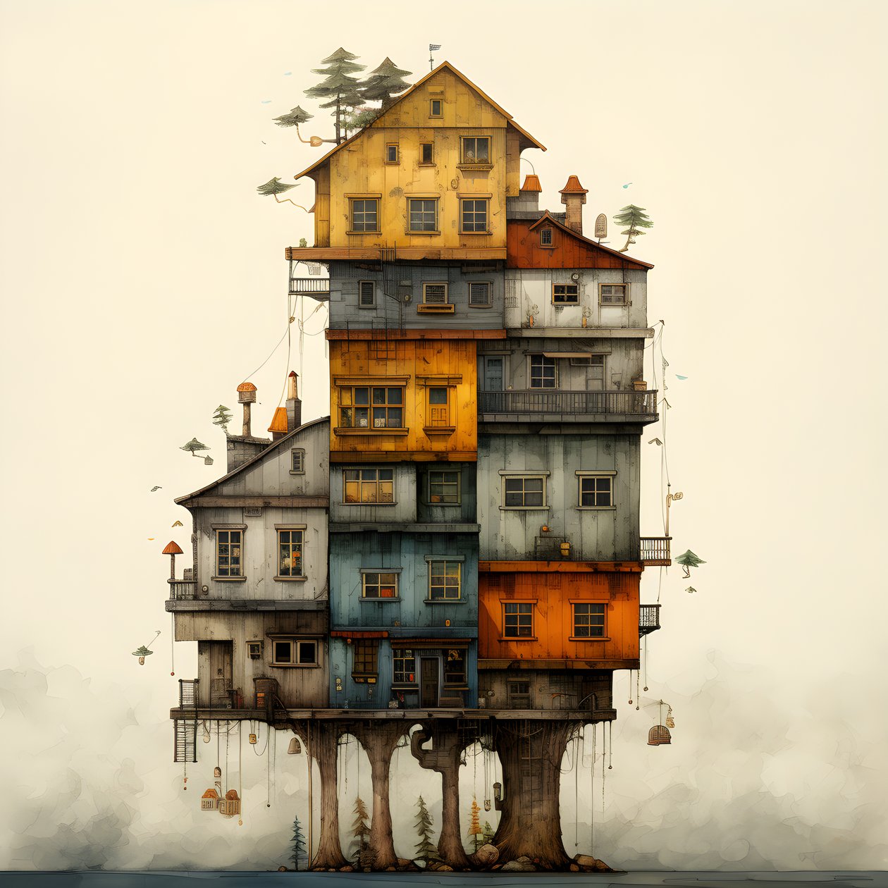 ein großes und ein kleines Haus von Kurt Heppke