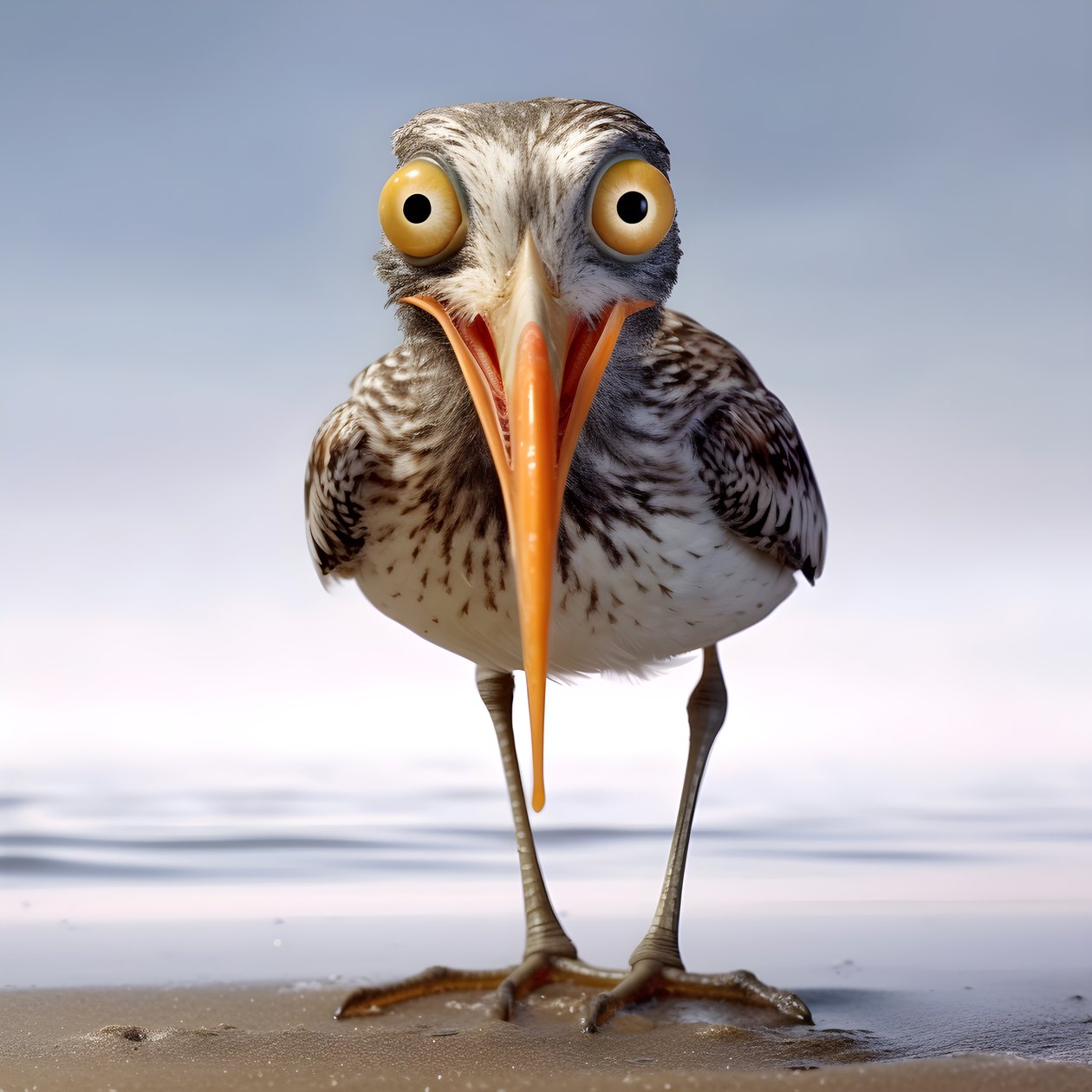 ein Strandläufer hält einen Fisch 3 von Kurt Heppke