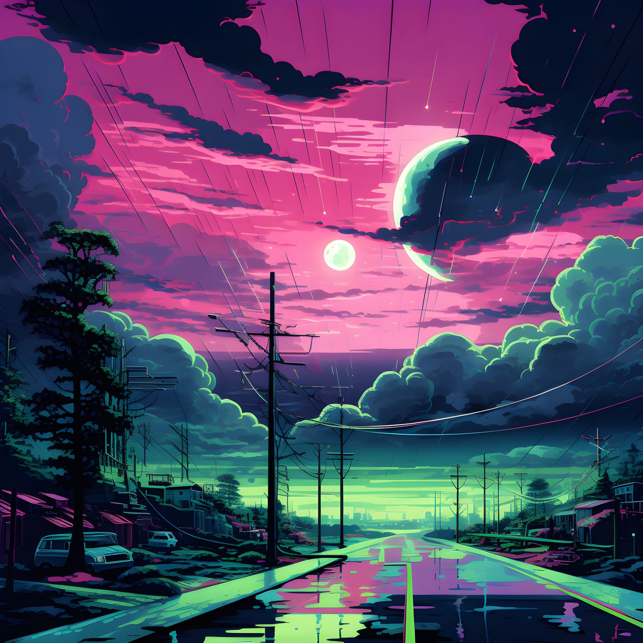 Surreale abstrakte Landschaft 2 von Kurt Heppke