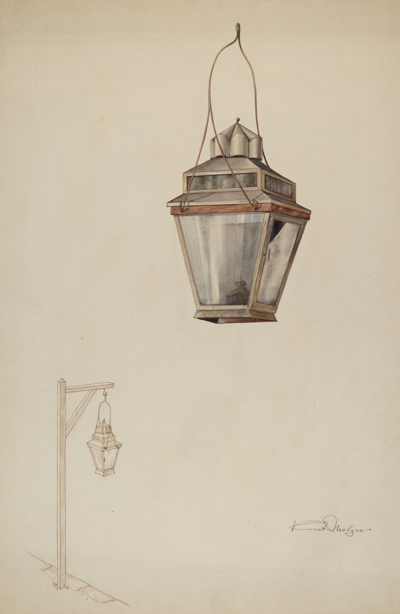 Spermaöl-Straßenlampe von Kurt Melzer