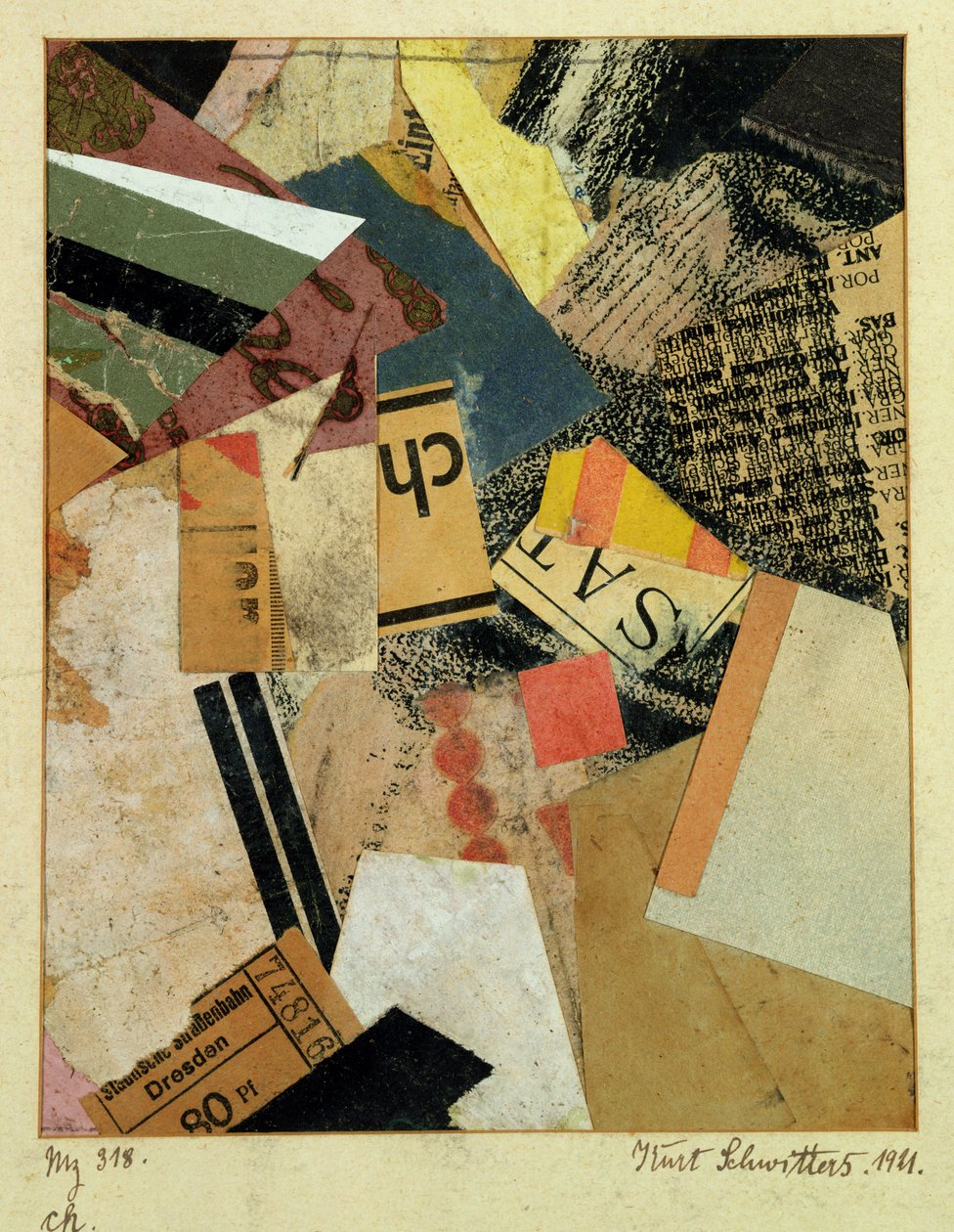 MZ 318 CH., 1921 von Kurt Schwitters