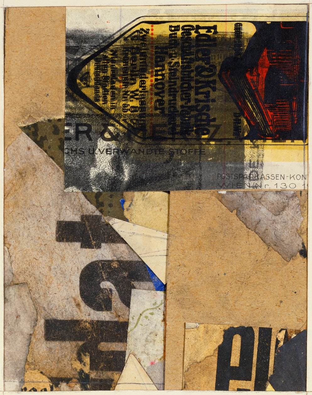 Merzbild, 1922 von Kurt Schwitters
