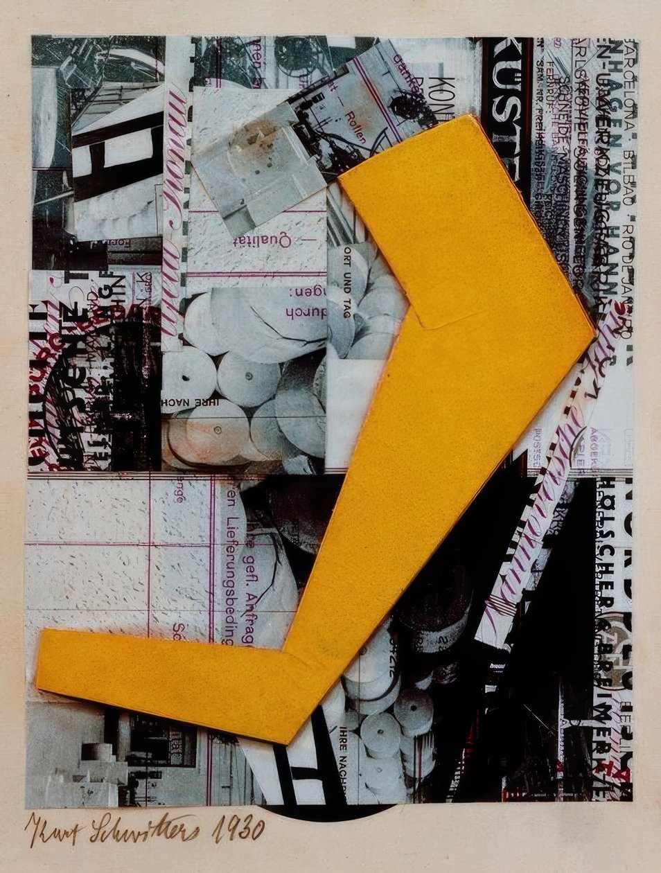 Ohne Titel (Mit gelber Form) von Kurt Schwitters