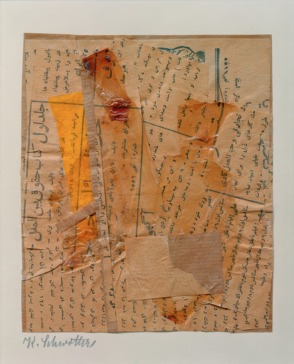 Ohne Titel (mit Teilen des Korans) von Kurt Schwitters