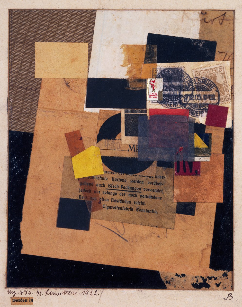 "Worden ist" 1922 von Kurt Schwitters