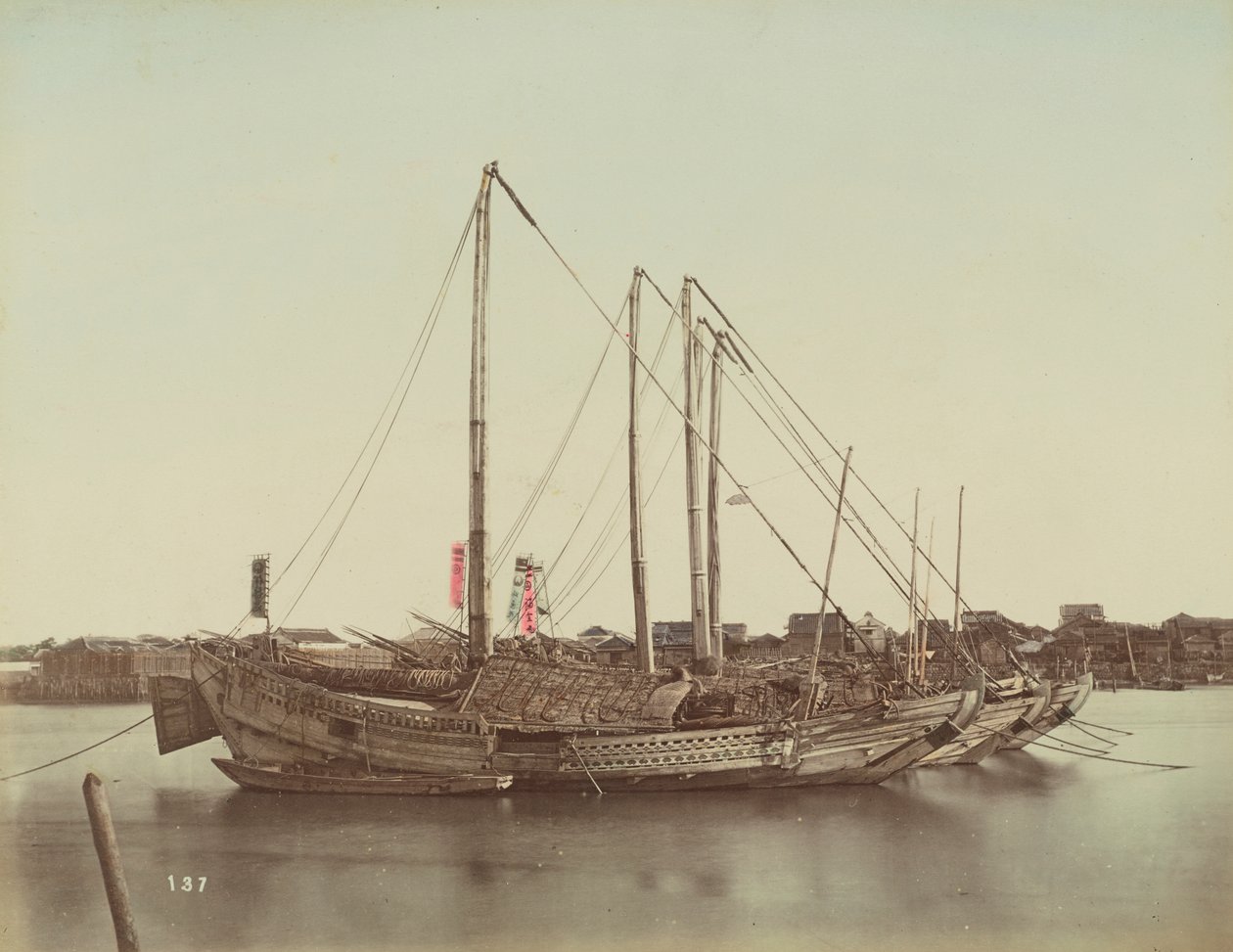 Japanische Dschunken, ca. 1880 von Kusakabe Kimbei