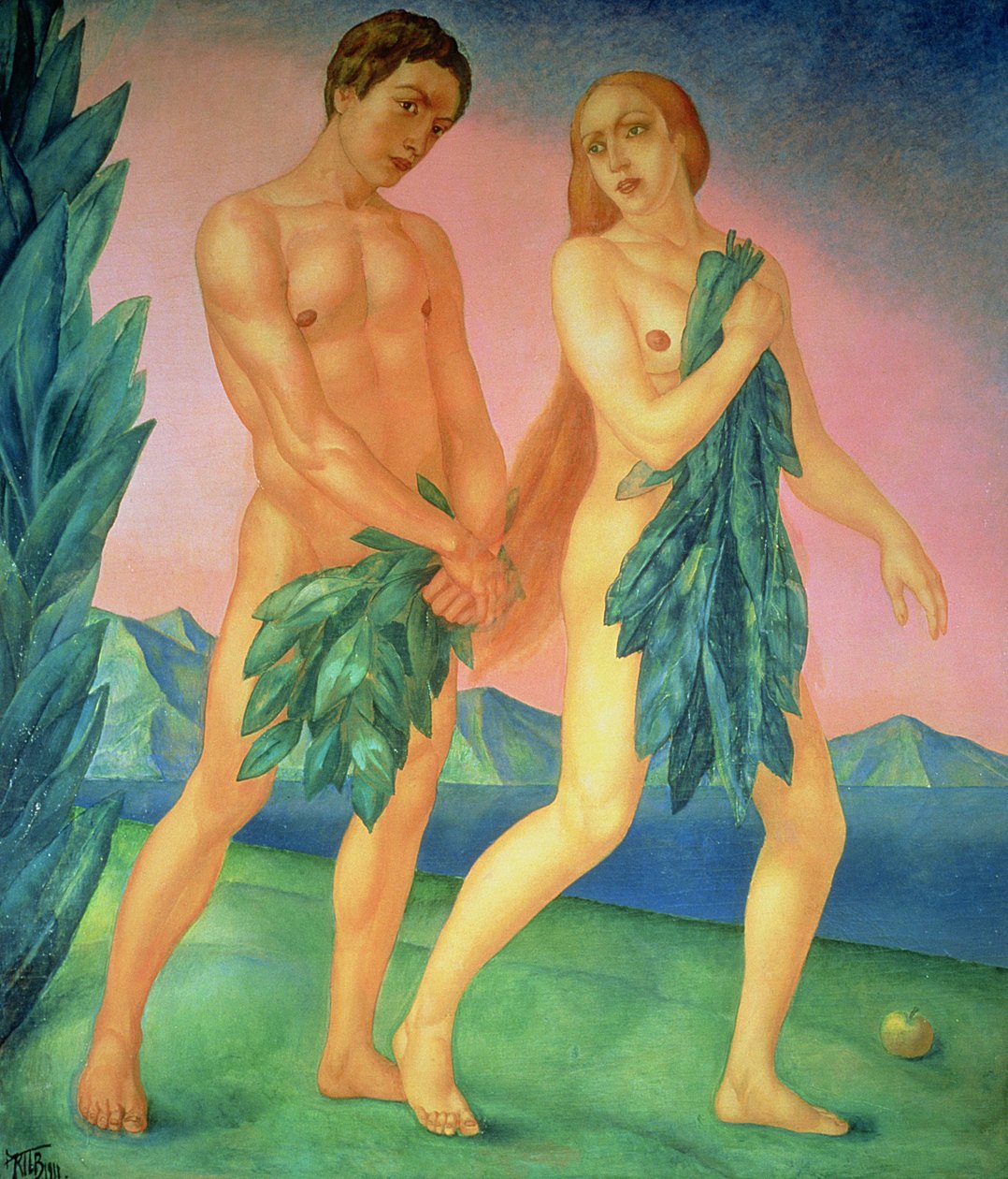Die Vertreibung aus dem Paradies, 1911 von Kuzma Sergeevich Petrov Vodkin