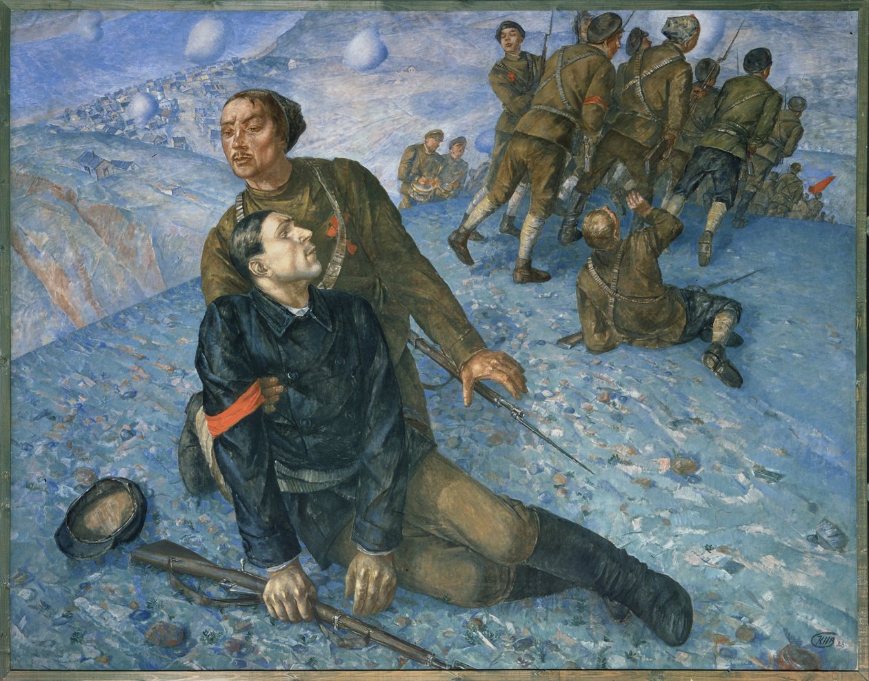 Der Tod des Kommissars von Kuzma Sergeevich Petrov Vodkin