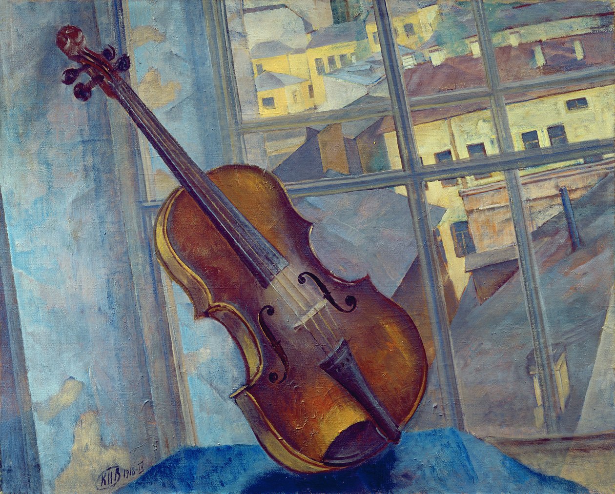 Violine, 1918 von Kuzma Sergeevich Petrov Vodkin