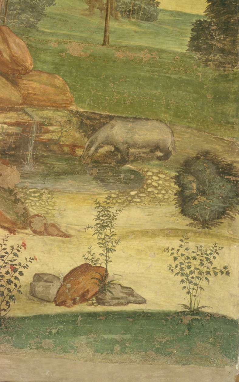 Das Leben des heiligen Benedikt (Detail) von L. and Sodoma, G. Signorelli