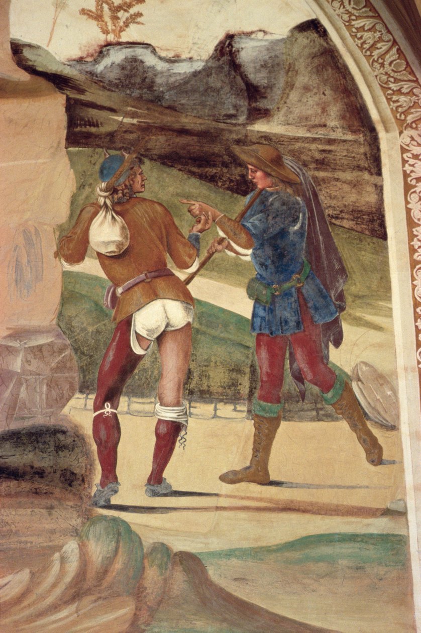 Das Leben des Heiligen Benedikt (Detail) von L. and Sodoma, G. Signorelli