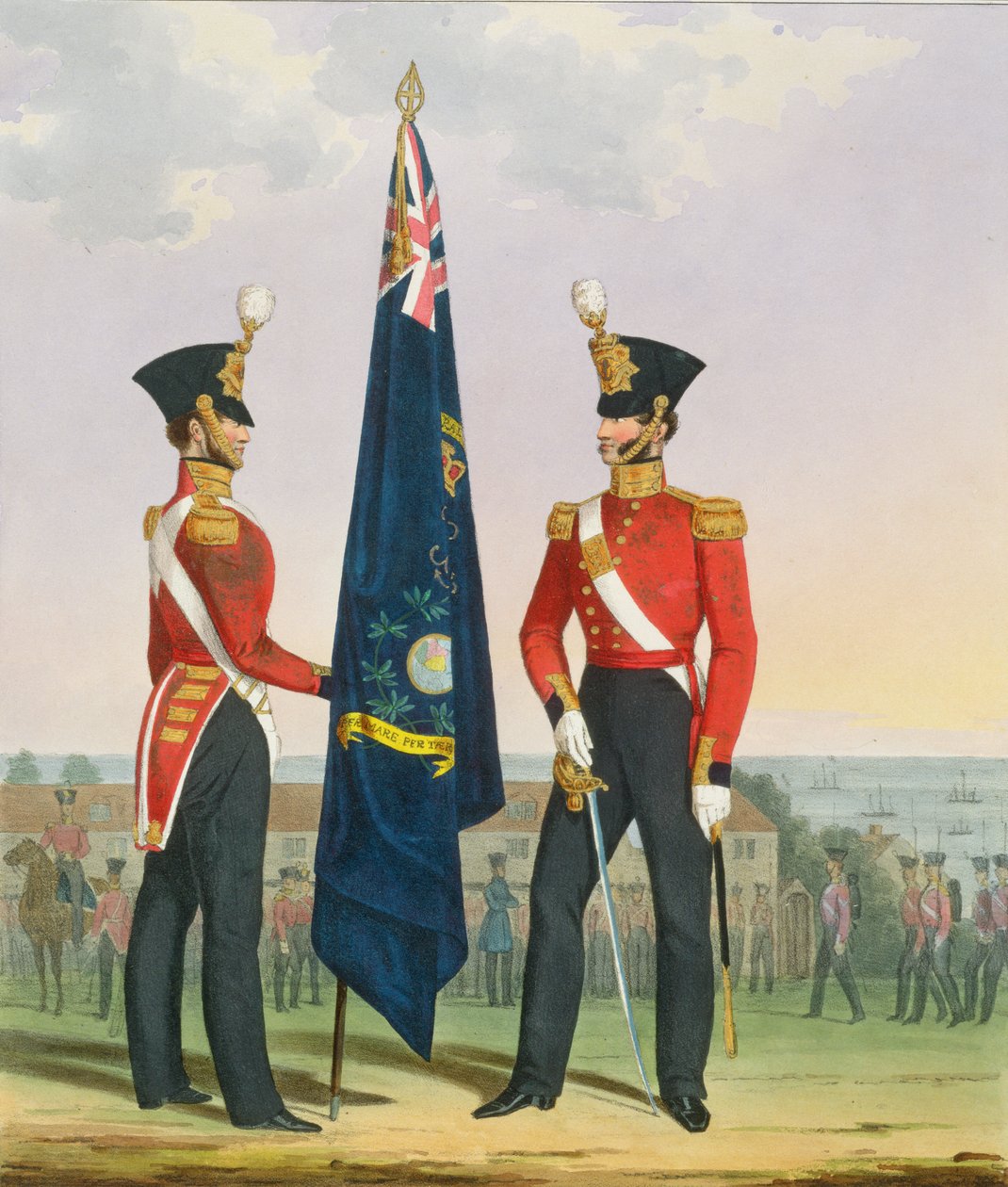 Royal Marines (Subalterns) 2. Leutnant trägt Divisionsfarben, Platte 15 aus 