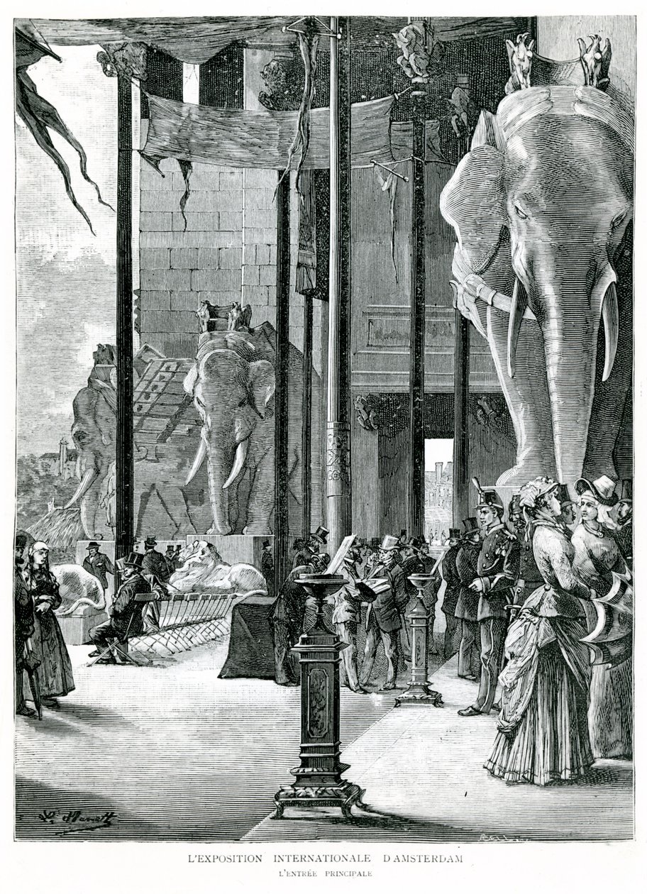 Eingang zur Internationalen Ausstellung in Amsterdam von L. Mariette