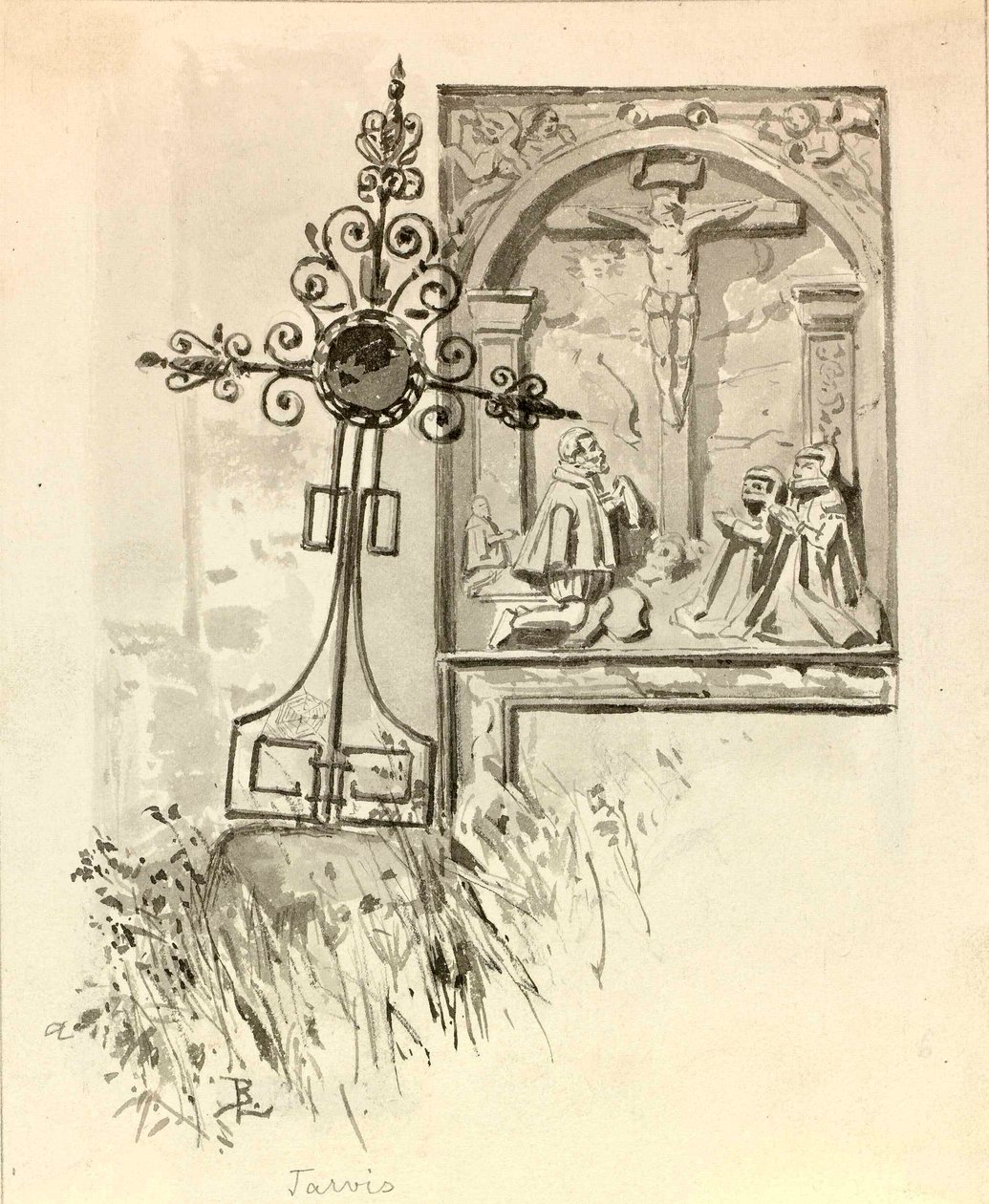 Grabstein auf dem Friedhof in Trbizun von Ladislav Benesch