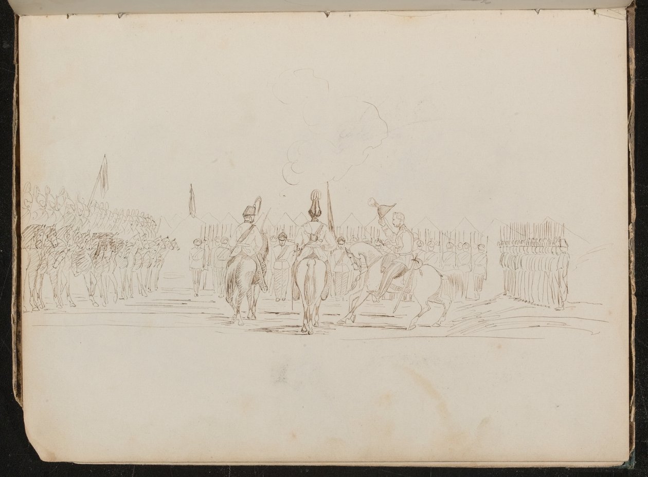 Studie von drei hochrangigen Soldaten von Lady Butler