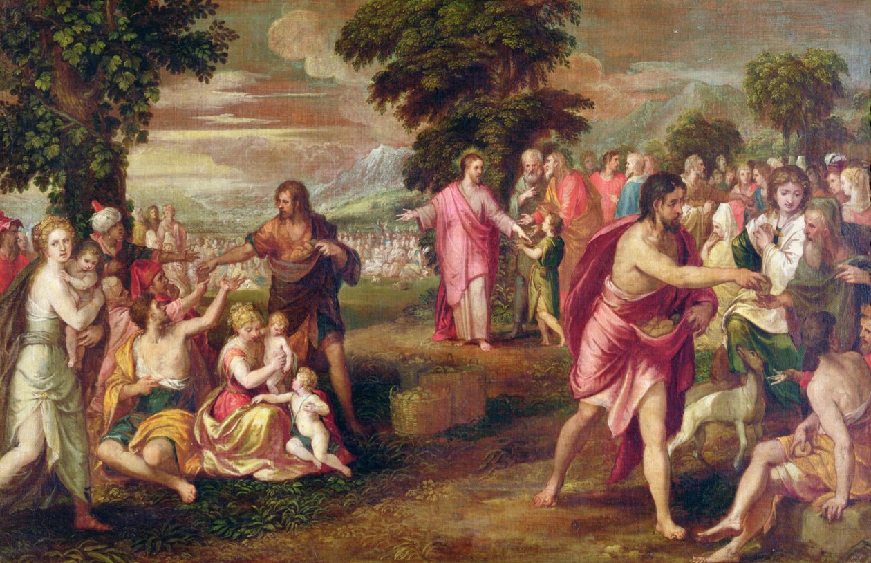 Die Speisung der Fünftausend von Lambert Sustris