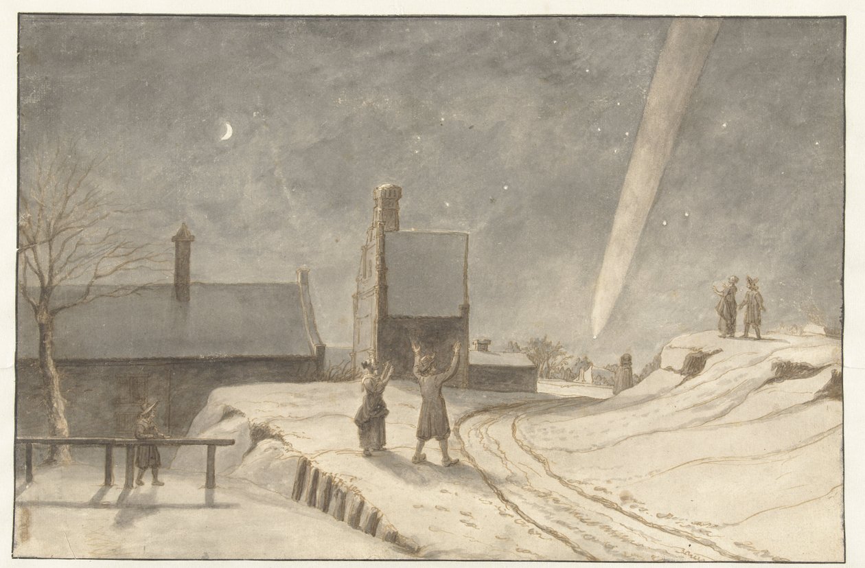 Sternschnuppe über Alkmaar von Lambert Doomer