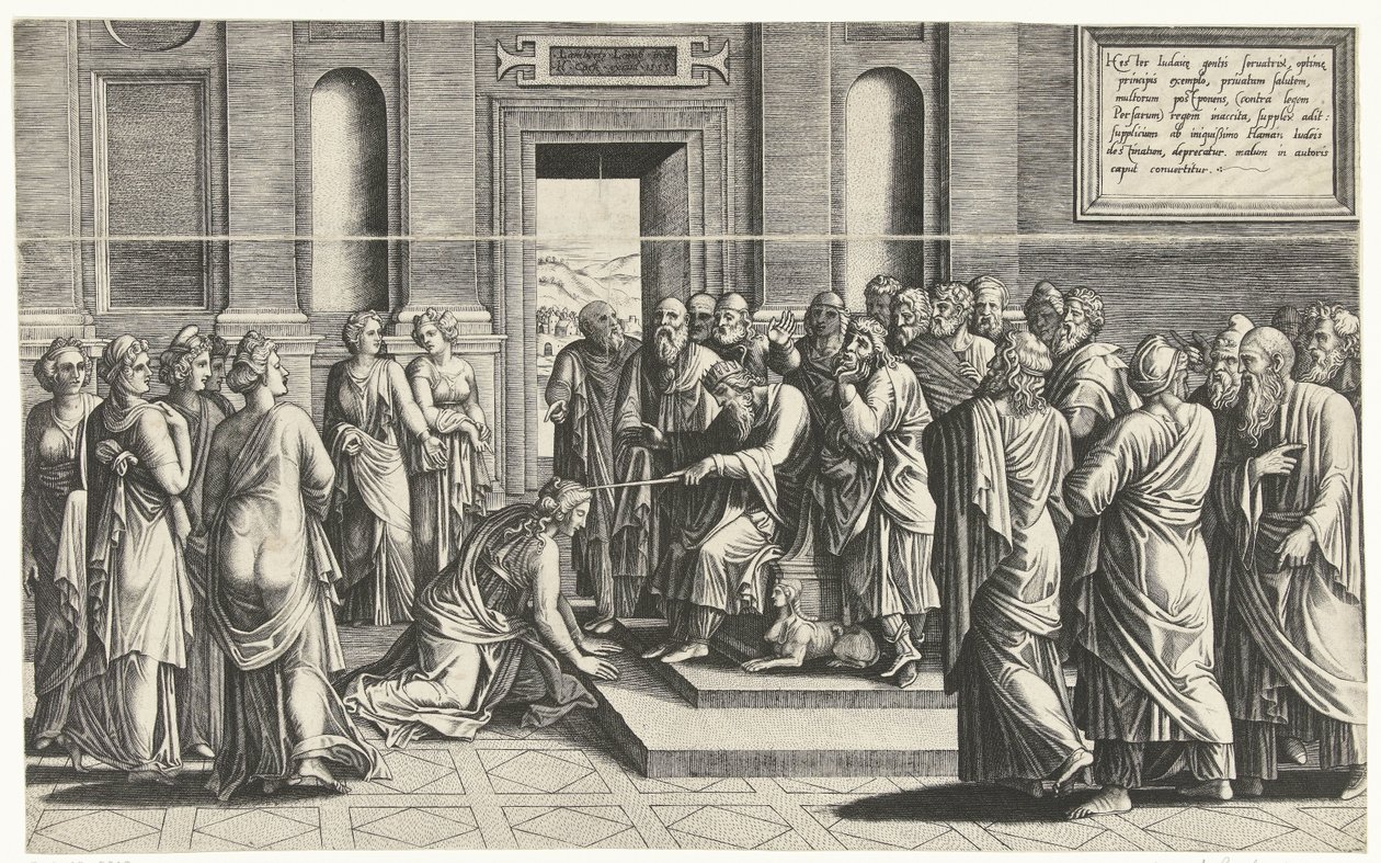 Esther vor Ahasveros von Lambert Lombard