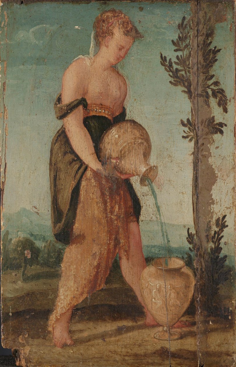 Frau mit Wasserkrug von Lambert Sustris (circle of)