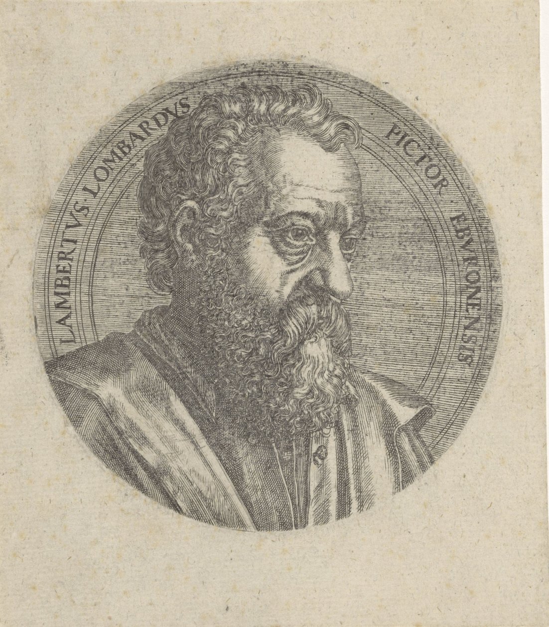 Porträt von Lambert Lombard von Lambertus Suavius
