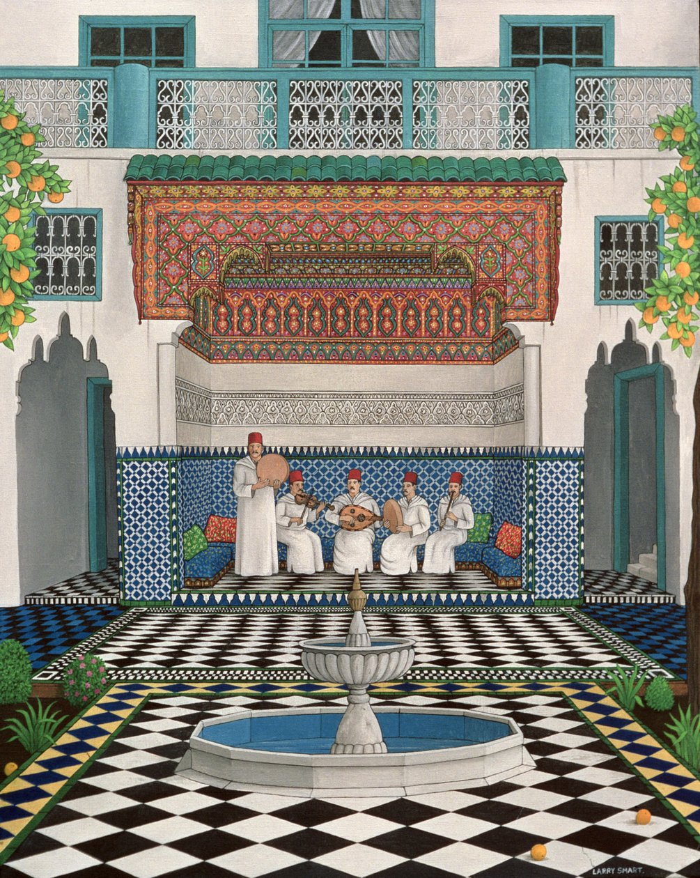 Ein Riad in Marrakesch, 1992 von Larry Smart