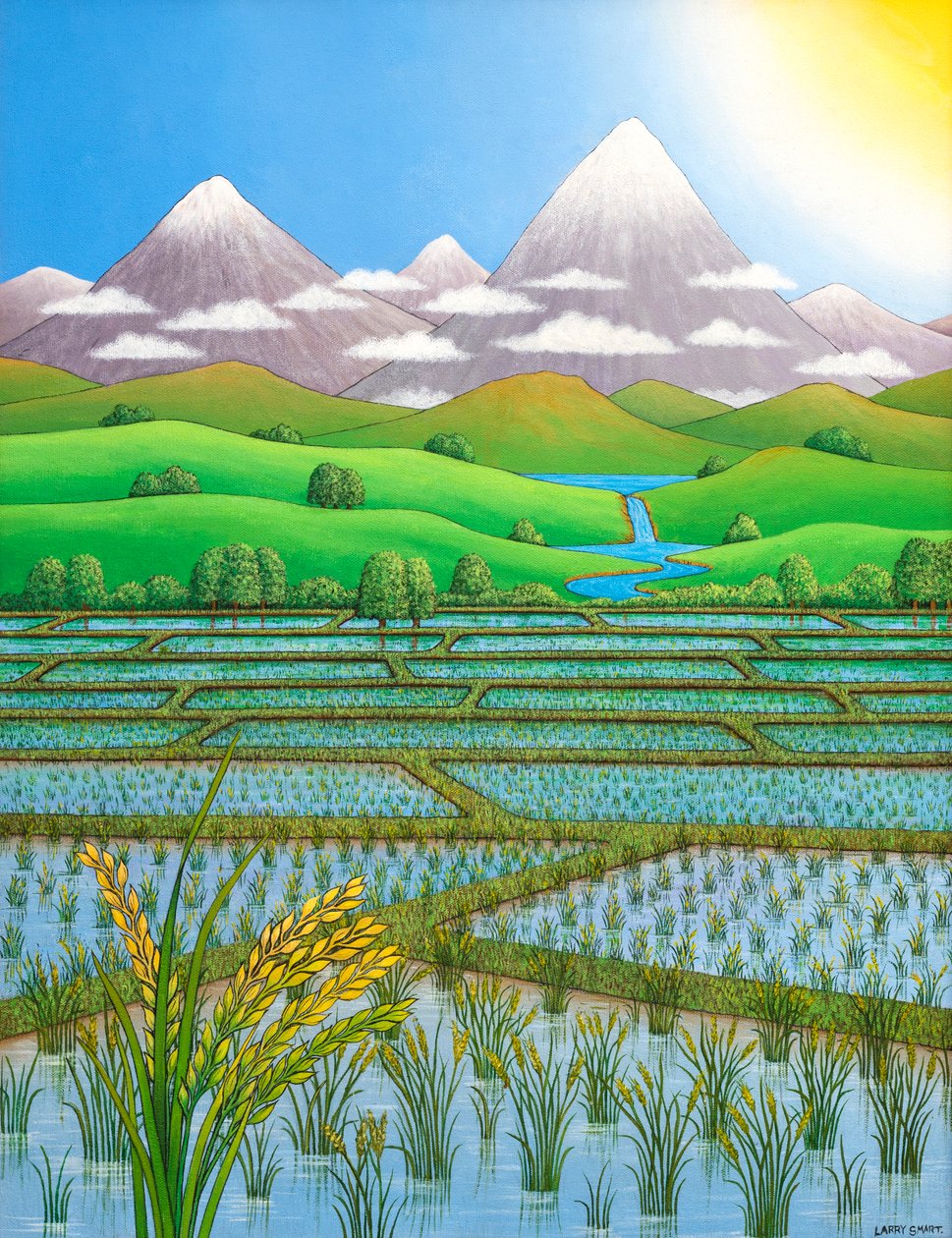Reisfeld in Japan, 1997 von Larry Smart