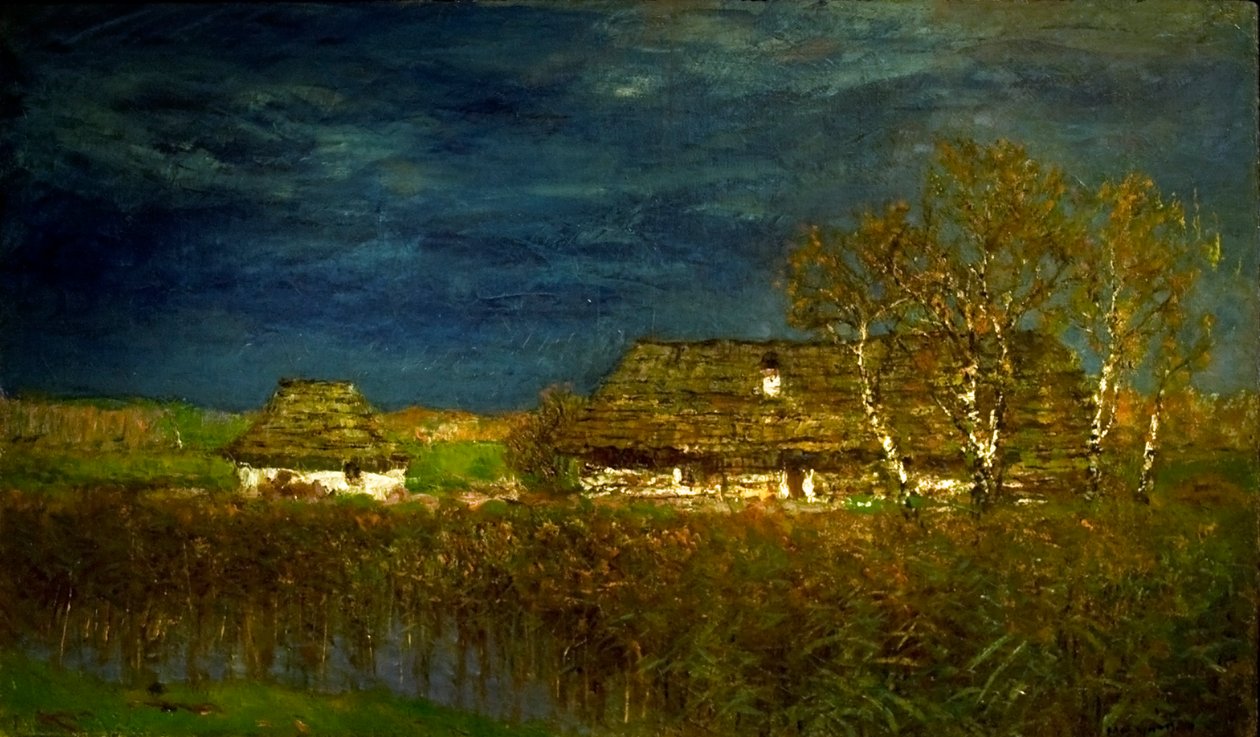 Bauernhof von Laszlo Mednyanszky