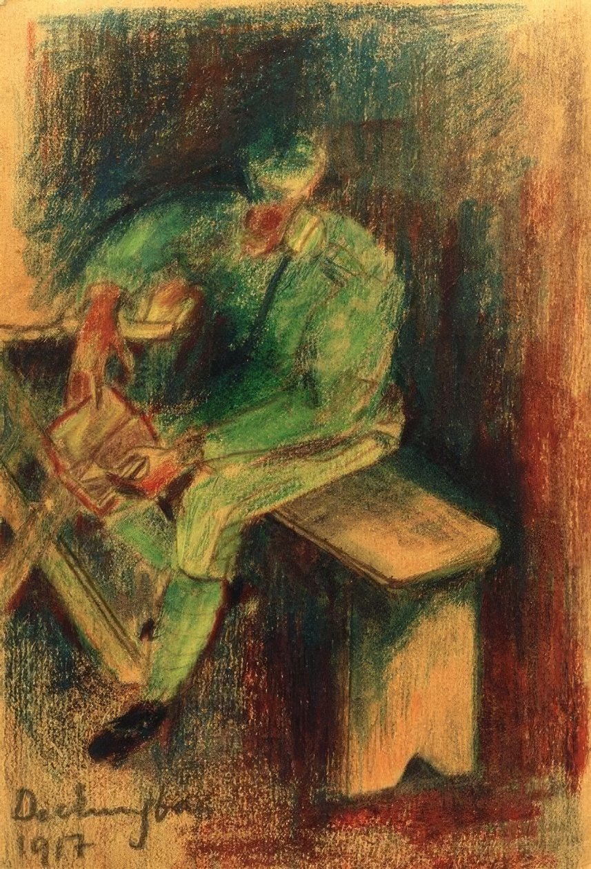 (Soldat beim) Deckungsbau von Laszlo Moholy Nagy