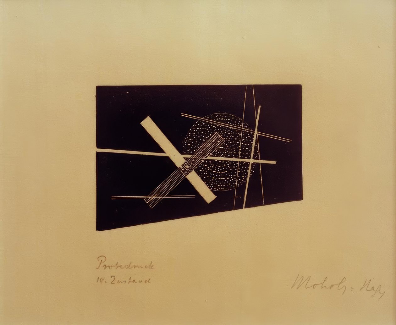 Ohne Titel (Konstruktivistische Komposition) von Laszlo Moholy Nagy