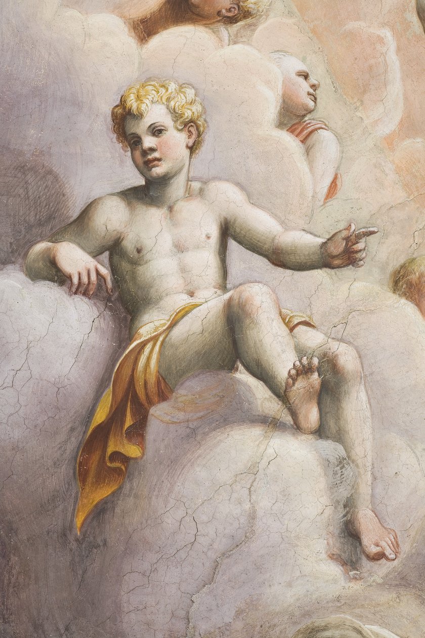 Adam unter Engeln (Detail) von Lattanzio Gambara