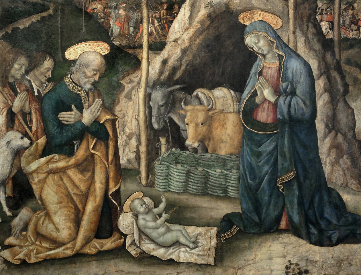 Geburt Christi (Detail) von Lattanzio Da Foligno