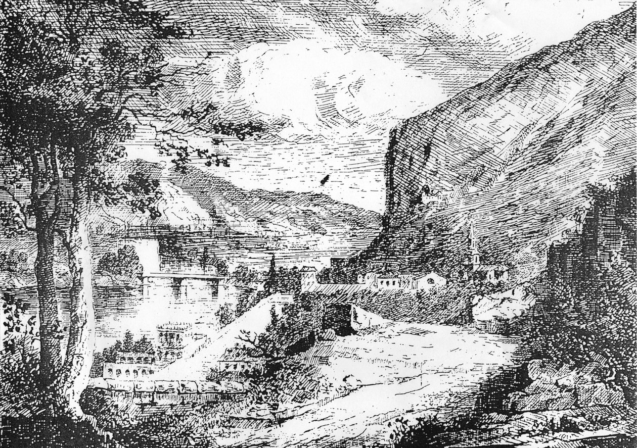 Detail einer Gravur von Laurent Guétal von Laurent Guétal