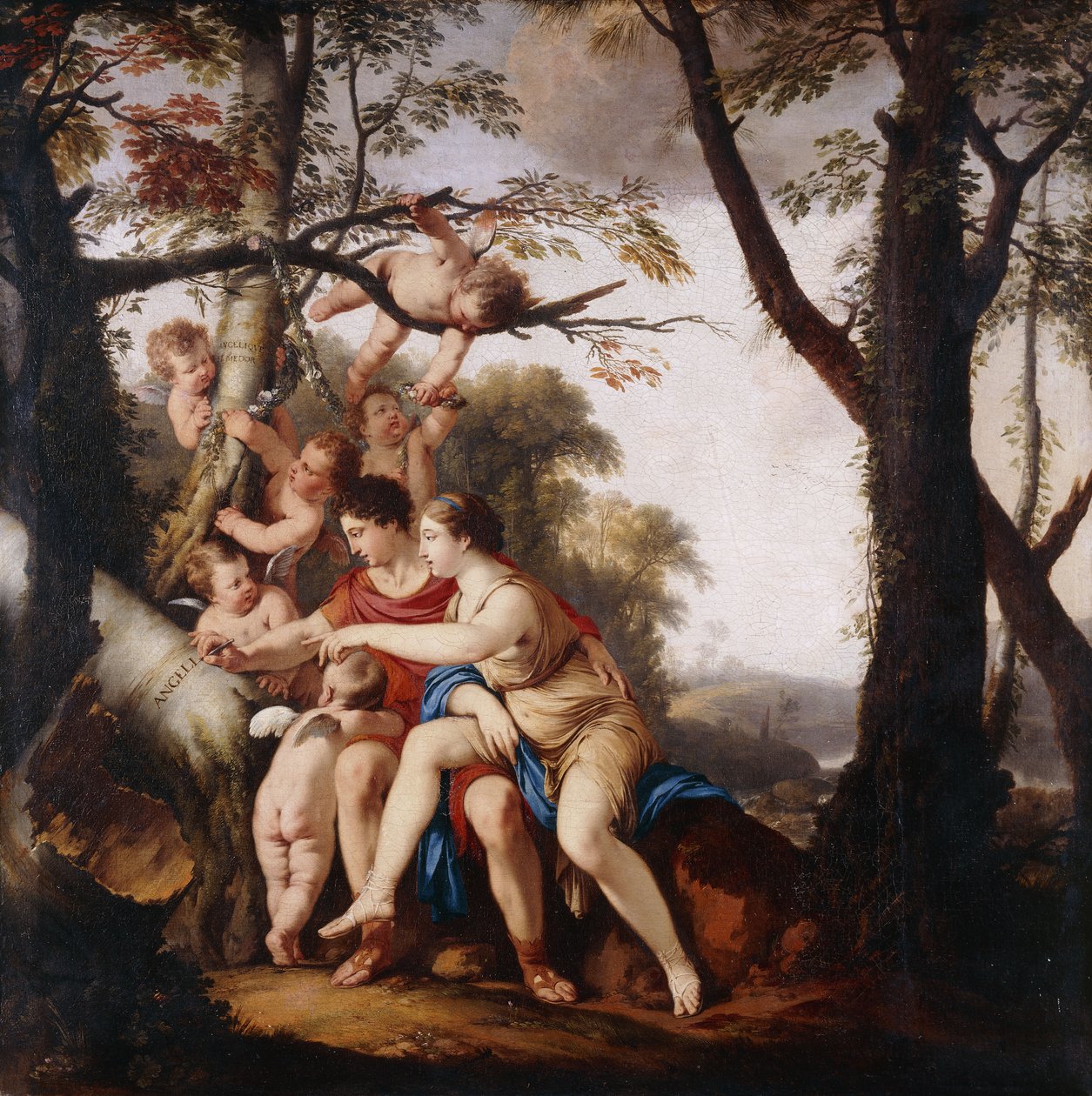 Angelica und Medoro von Laurent de la Hyre
