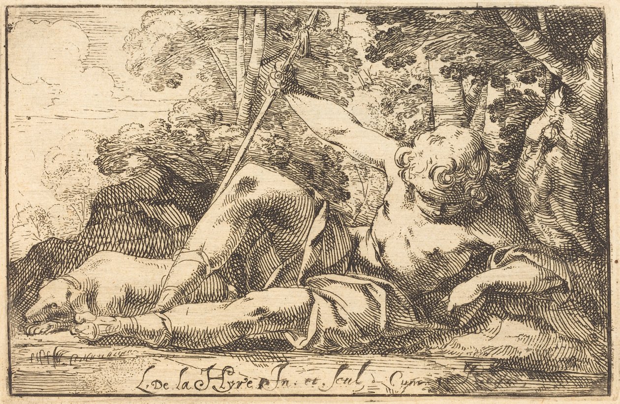 Narziss an der Quelle von Laurent de la Hyre
