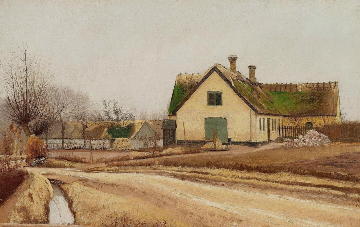 Landsbygade. Motiv aus Baldersbrnde. Grauwejr von Laurits Andersen Ring