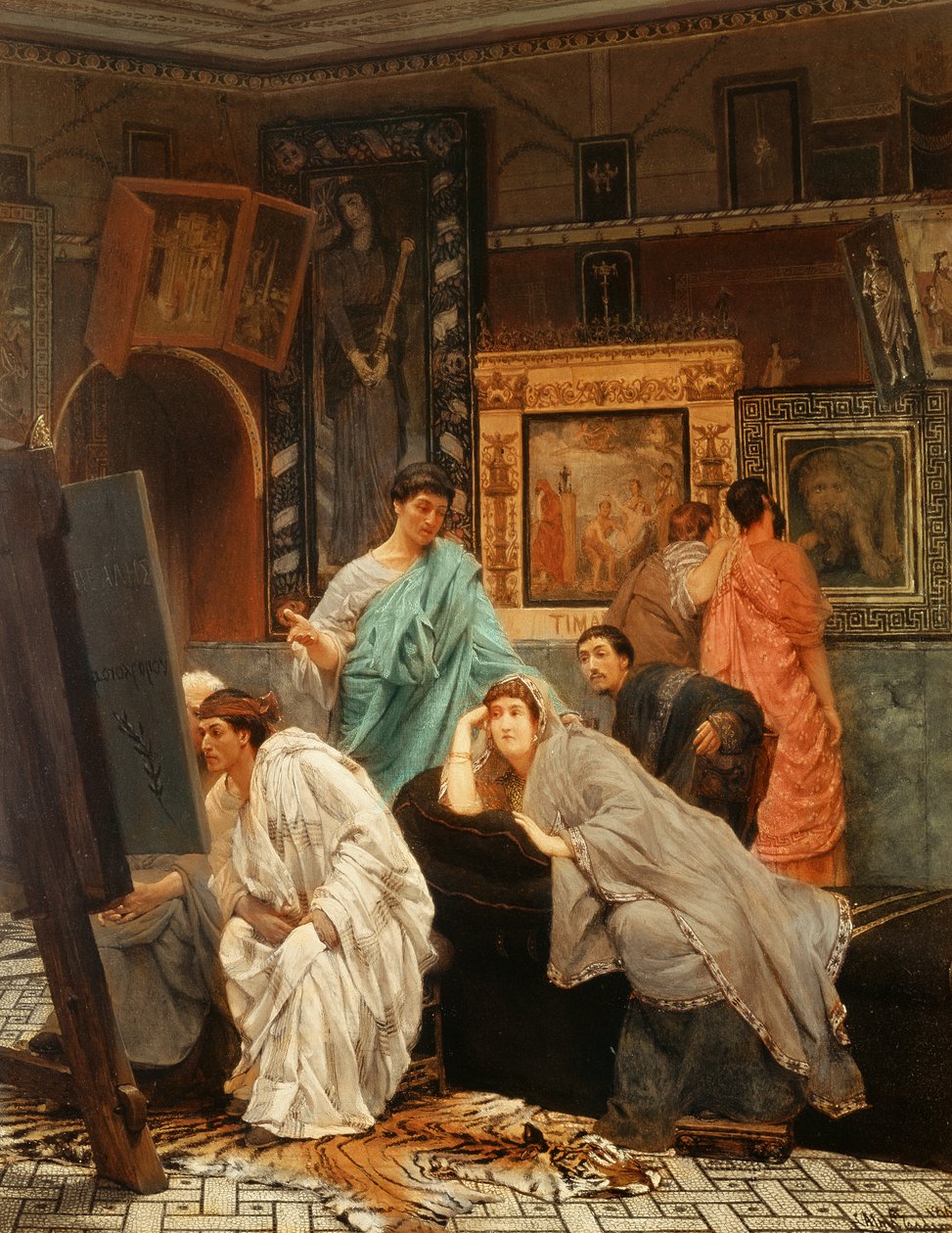 Ein Sammler von Bildern zur Zeit des Augustus, 1867 von Lawrence Alma Tadema