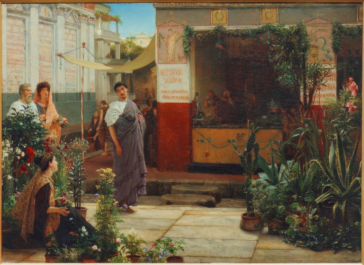 Der Blumenmarkt von Lawrence Alma Tadema