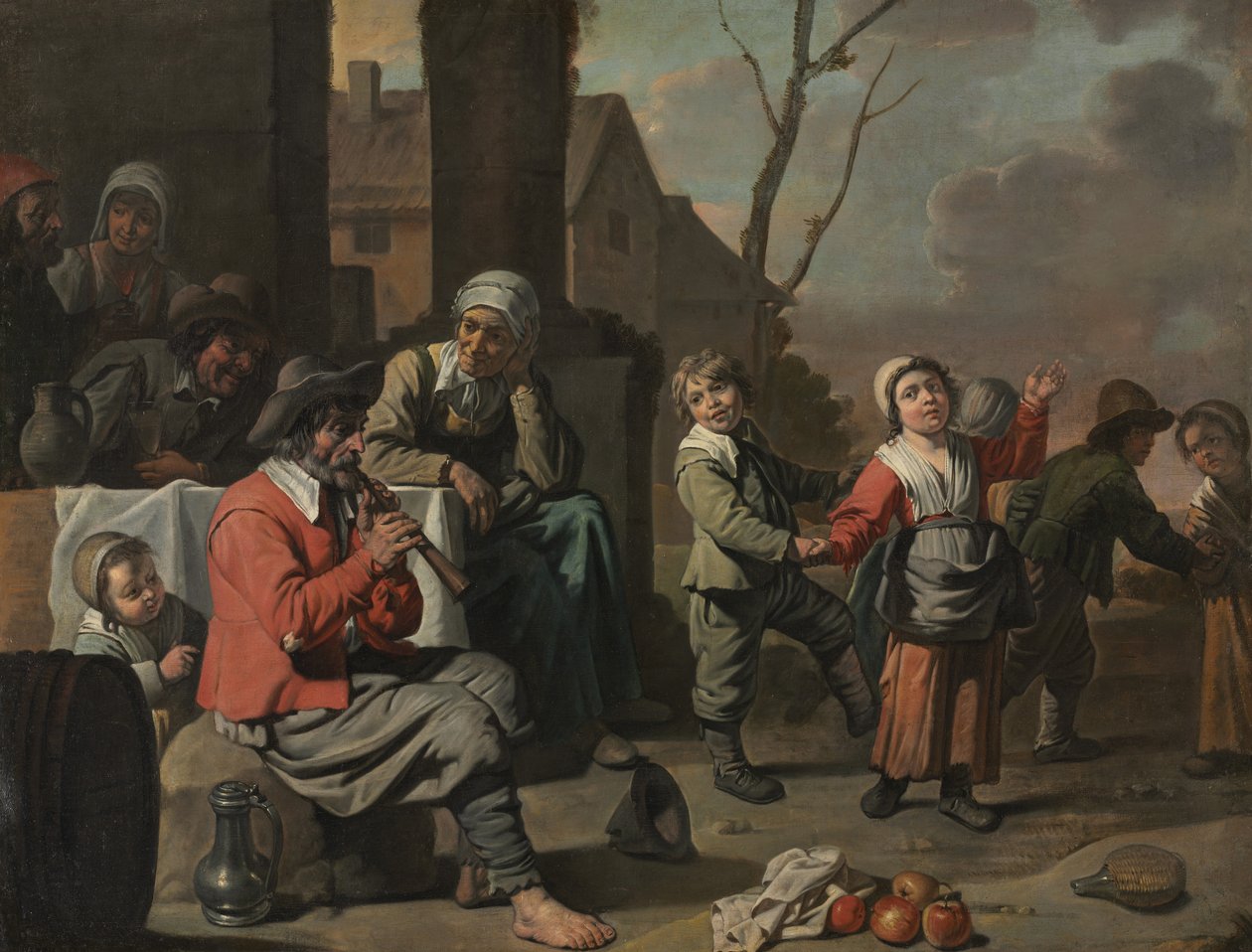 Bauernkinder tanzen, um 1650 von Le Nain Brothers
