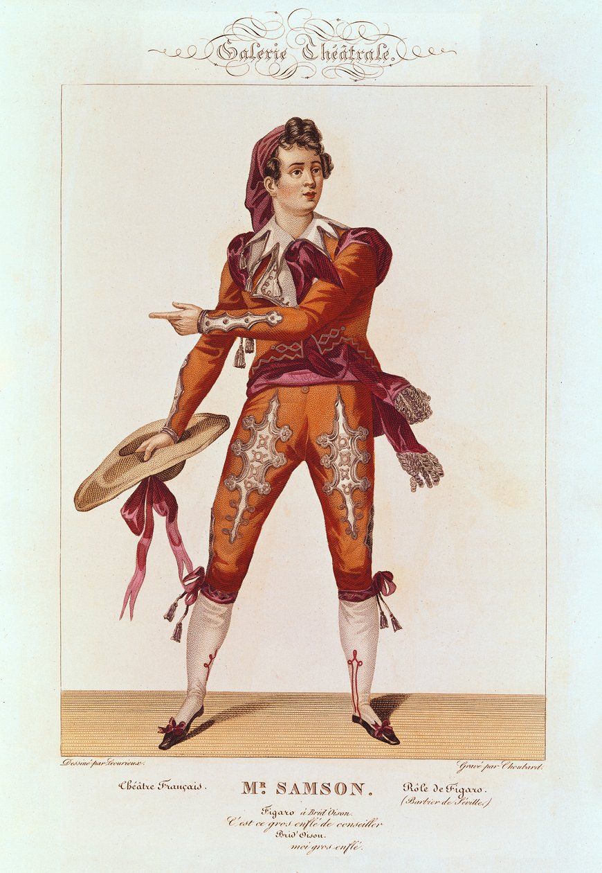 Joseph Isidore Samson (1793-1871) in der Rolle des Figaro in 