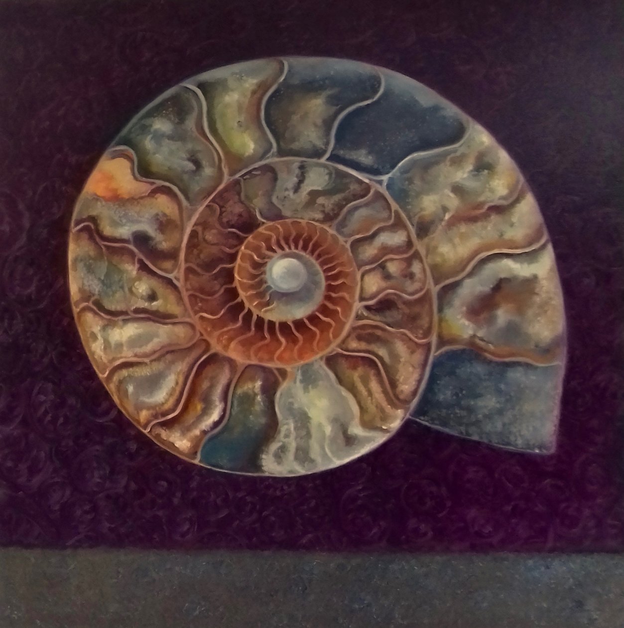 Ammonit, Magenta, 2021 von Lee Campbell