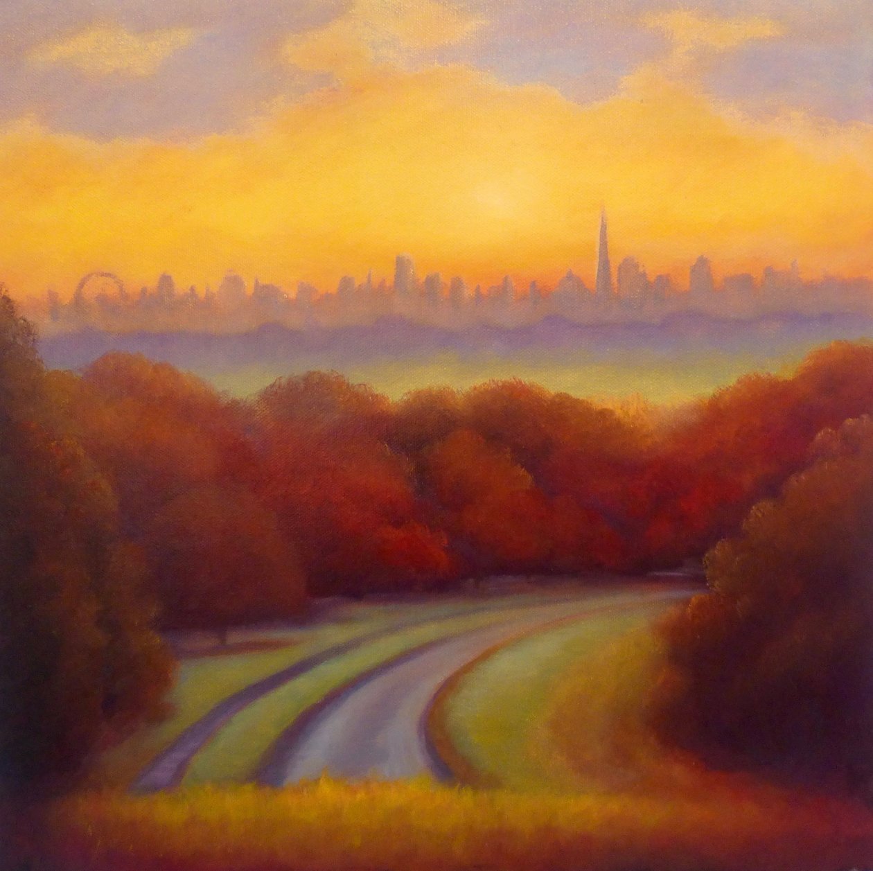 Herbstmorgen Richmond Park, 2023 von Lee Campbell