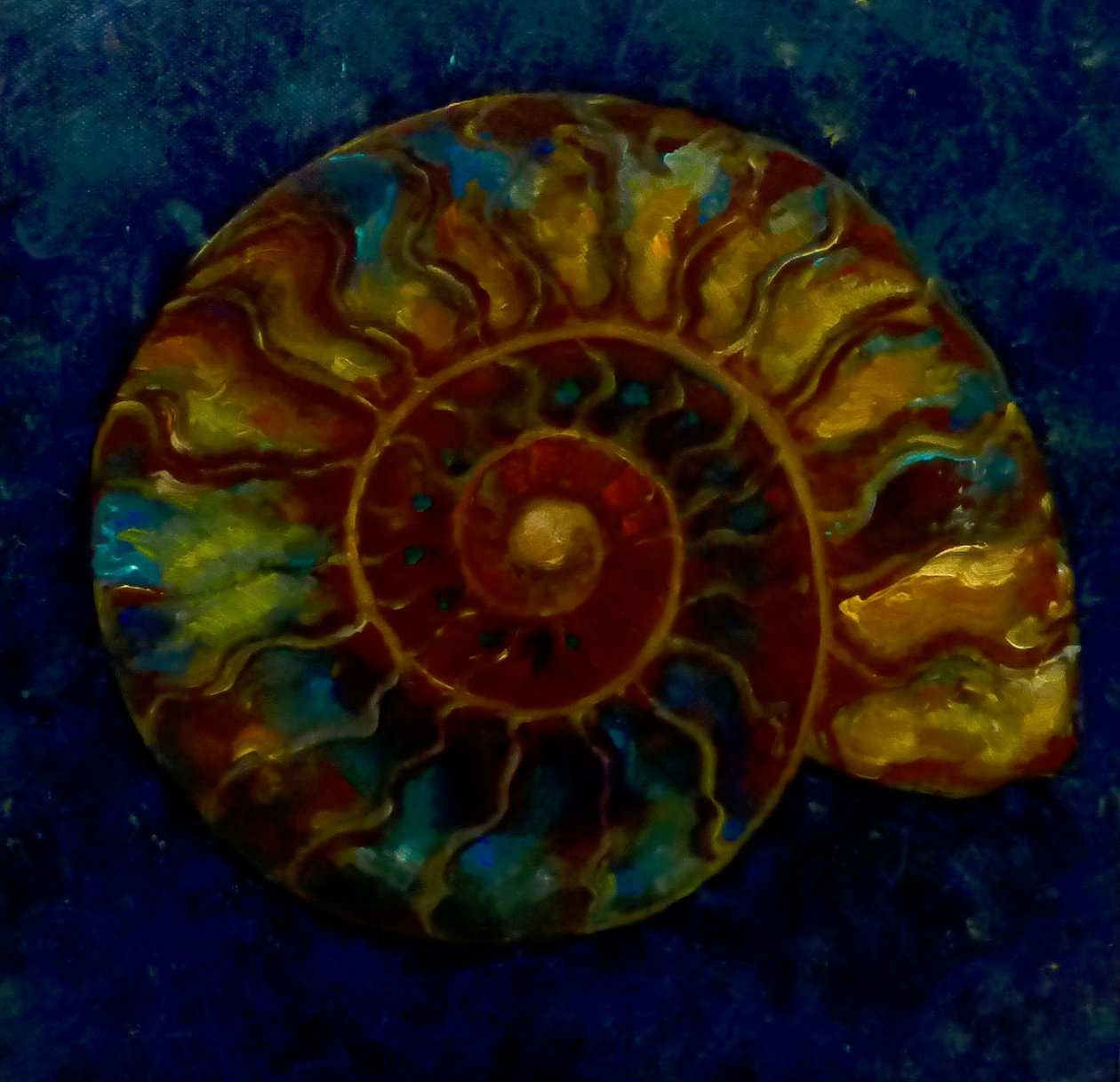 Grünes Gold Ammonit, 2020 von Lee Campbell