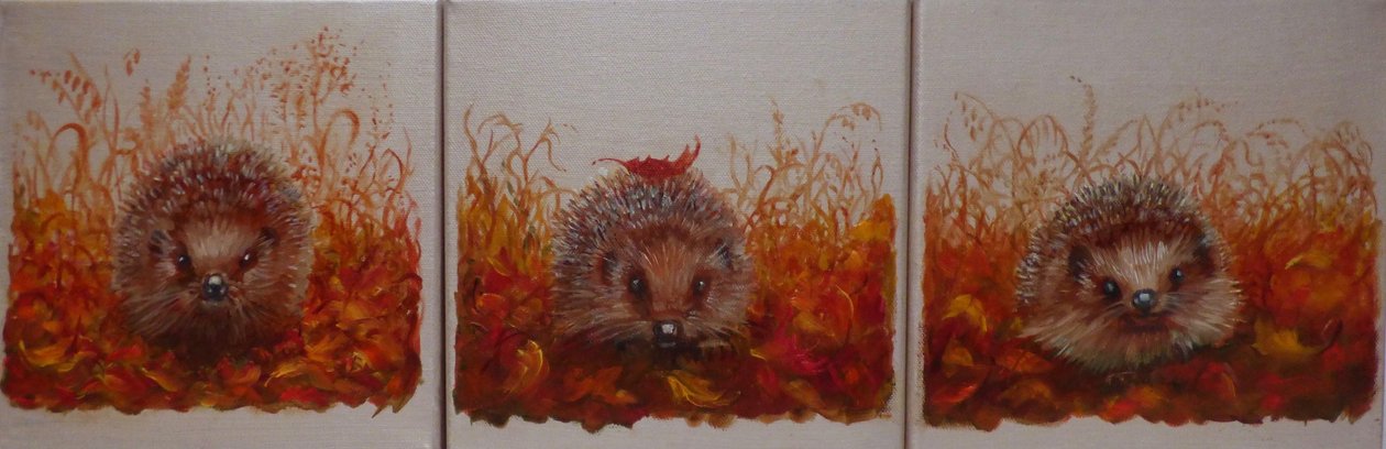 Igel im Herbst, 2024 von Lee Campbell