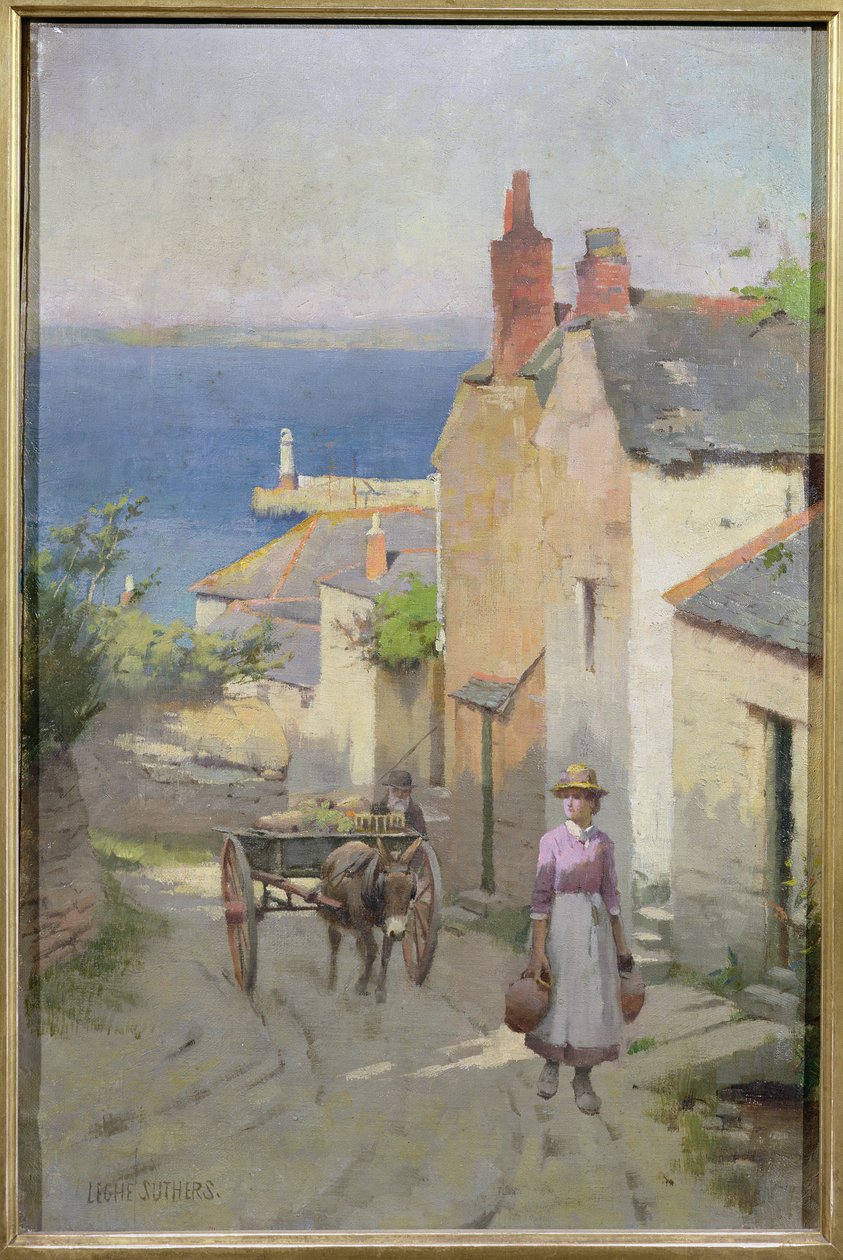 Newlyn vom Ende der Adit Lane, 1886-94 von Leghe Suthers
