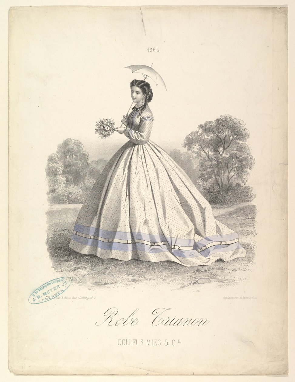 Robe Trianon, Dollfus Mieg & Cie, 1865 von Lemercier et Compagnie