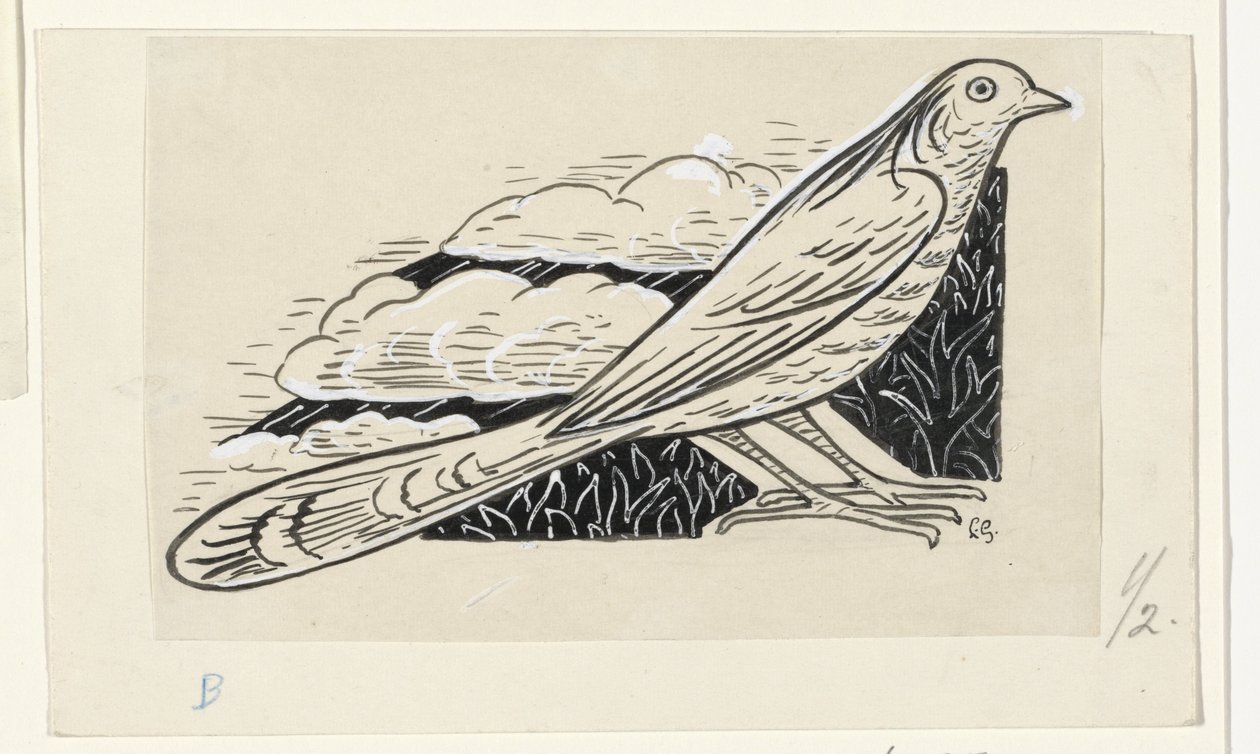 Taube von Leo Gestel (signed by artist)