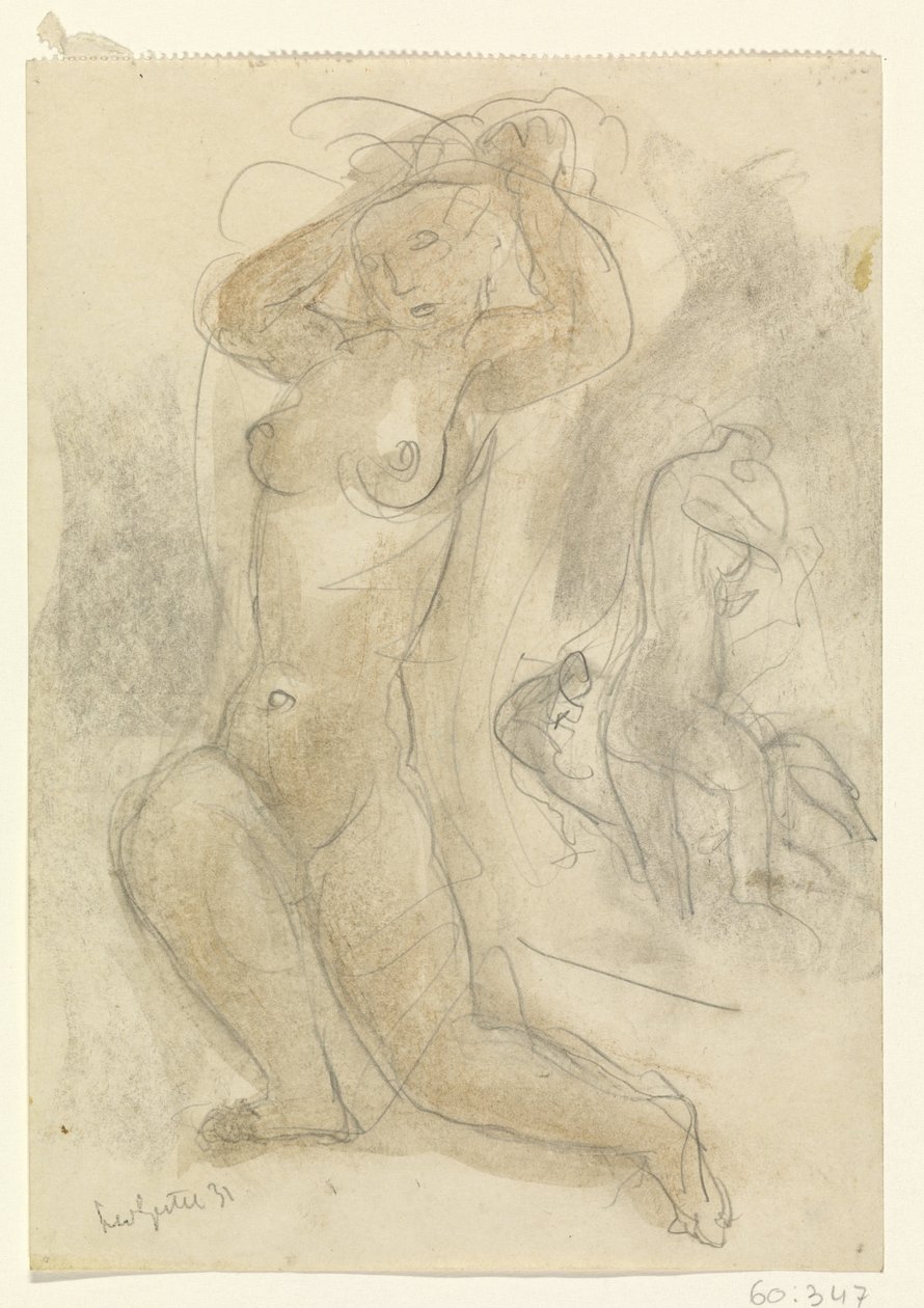 Zwei kniende Akte von Leo Gestel (signed by artist)